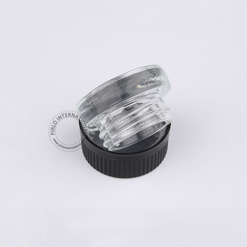 5ml clear glass jar Thick wall concentrate glass jar glass jar cosmetic with child resistant cap for CBD