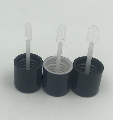 5ml clear glass tube bottle with black bakelite cap,small perfume bottle with phenolic lid