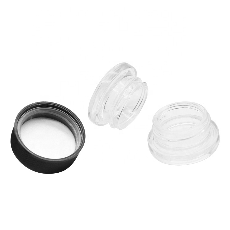 5ml cosmetic glass jar logo can custom Glass Jars Containers clear wax oil glass concentrate jar with child resistant lid