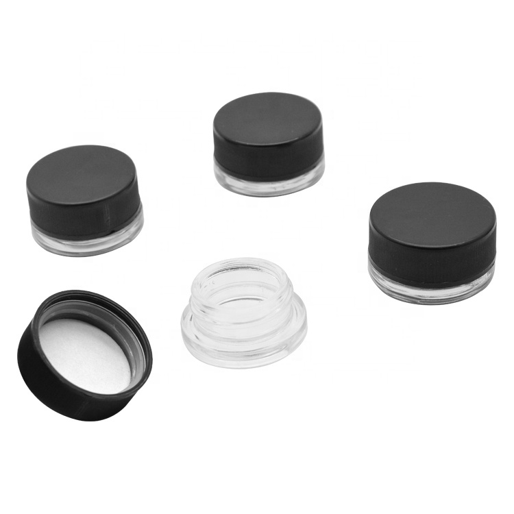 5ml cosmetic glass jar logo can custom Glass Jars Containers clear wax oil glass concentrate jar with child resistant lid