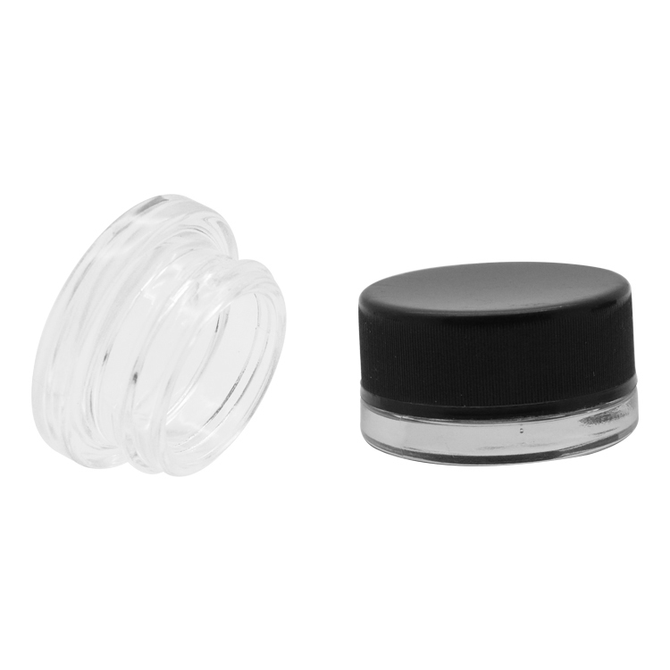 5ml cosmetic glass jar logo can custom Glass Jars Containers clear wax oil glass concentrate jar with child resistant lid