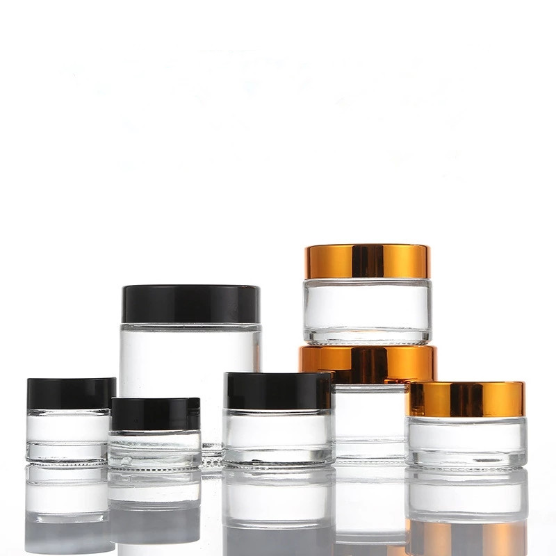 5ml custom aluminum lid transparent glass jar