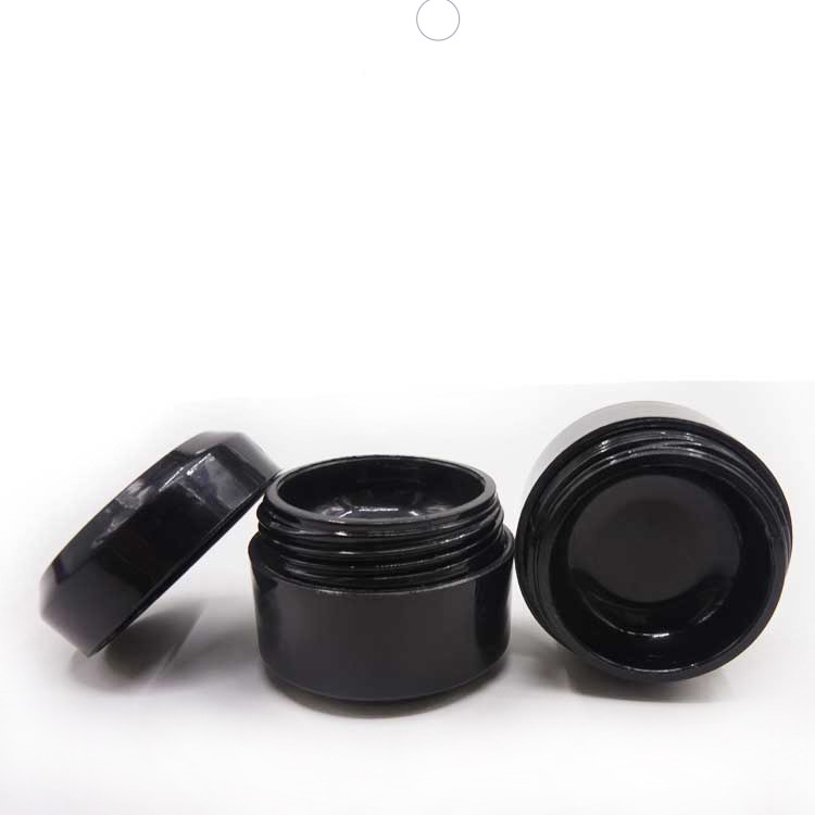 5ml custom mini cosmetic container portable black plastic pp material empty eye cream jar