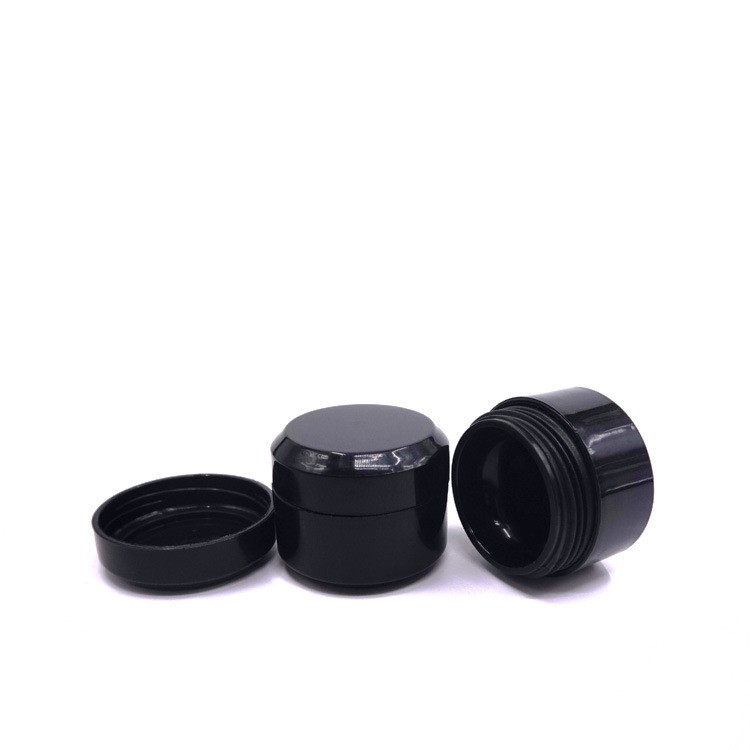 5ml custom mini cosmetic container portable black plastic pp material empty eye cream jar
