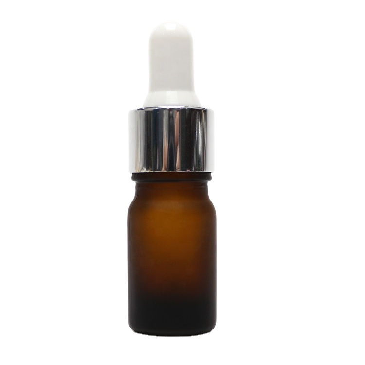5ml frosted Brown Essence oil dropper glass bottle cosmetic packaging glass jars and bottles for skincare packaging