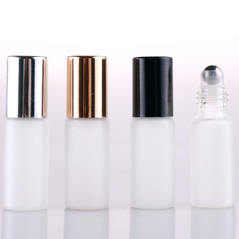 5ml frosted portable glass roller ball bottle for essential oil eye cream perfume