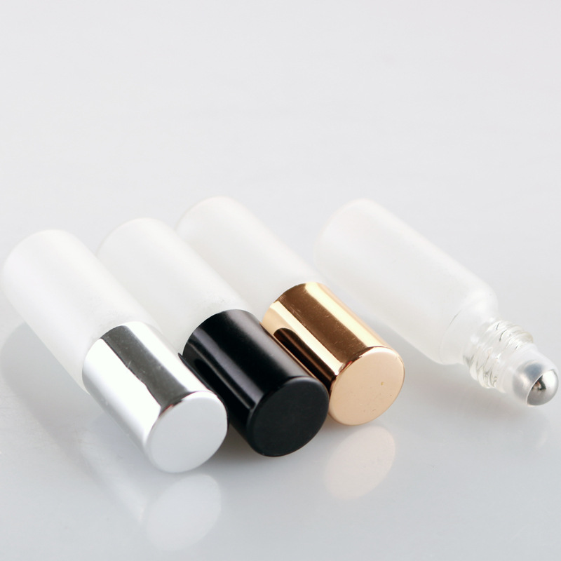 5ml frosted portable glass roller ball bottle for essential oil eye cream perfume