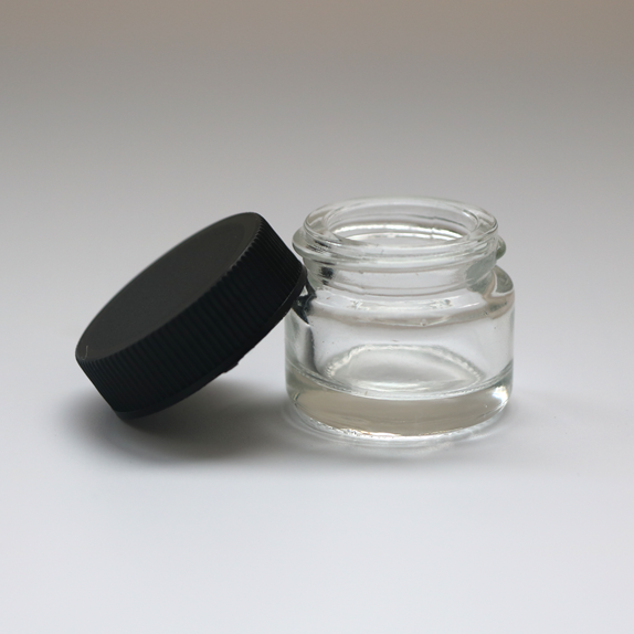 5ml glass bottle with white balck lid for cbd container