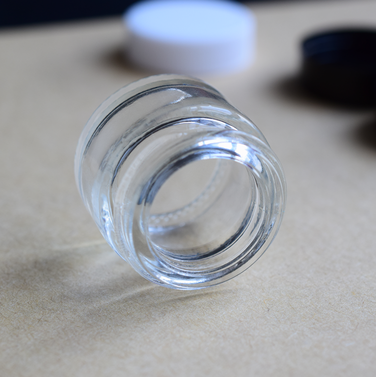 5ml glass bottle with white balck lid for cbd container
