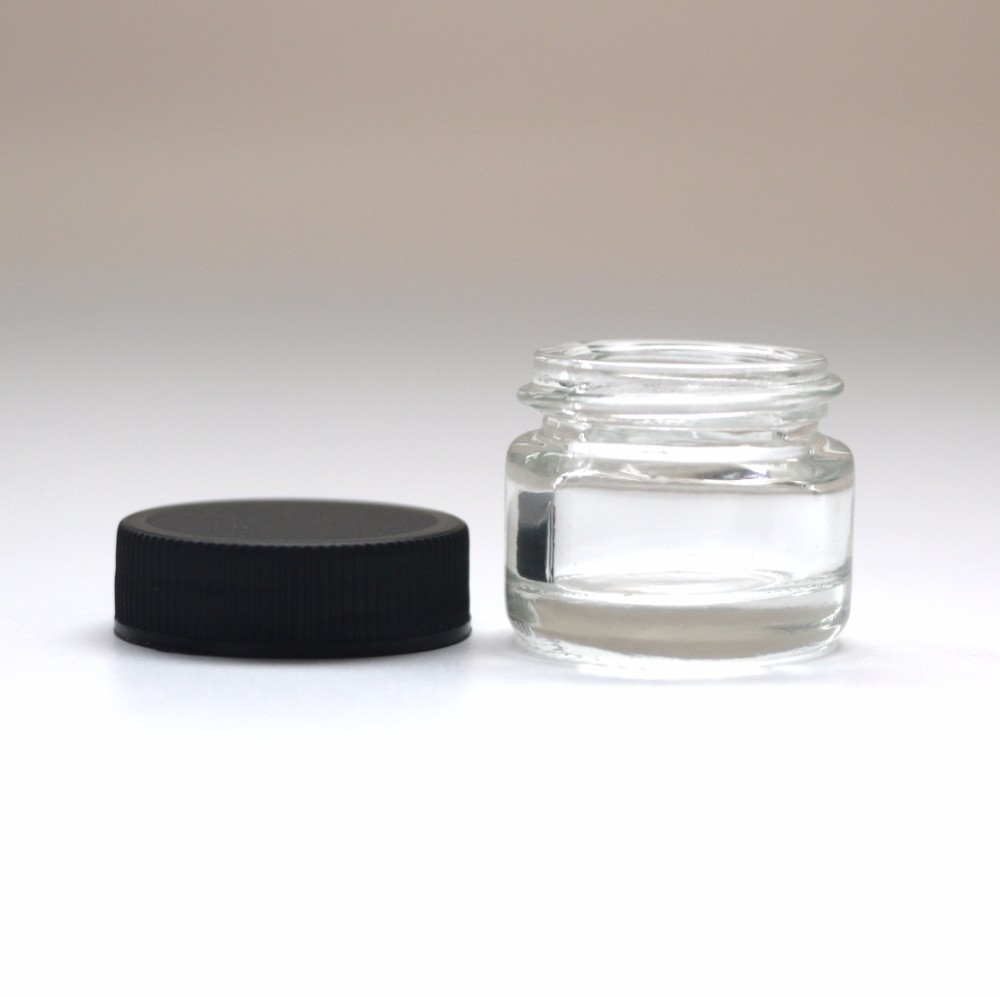 5ml glass bottle with white balck lid for cbd container