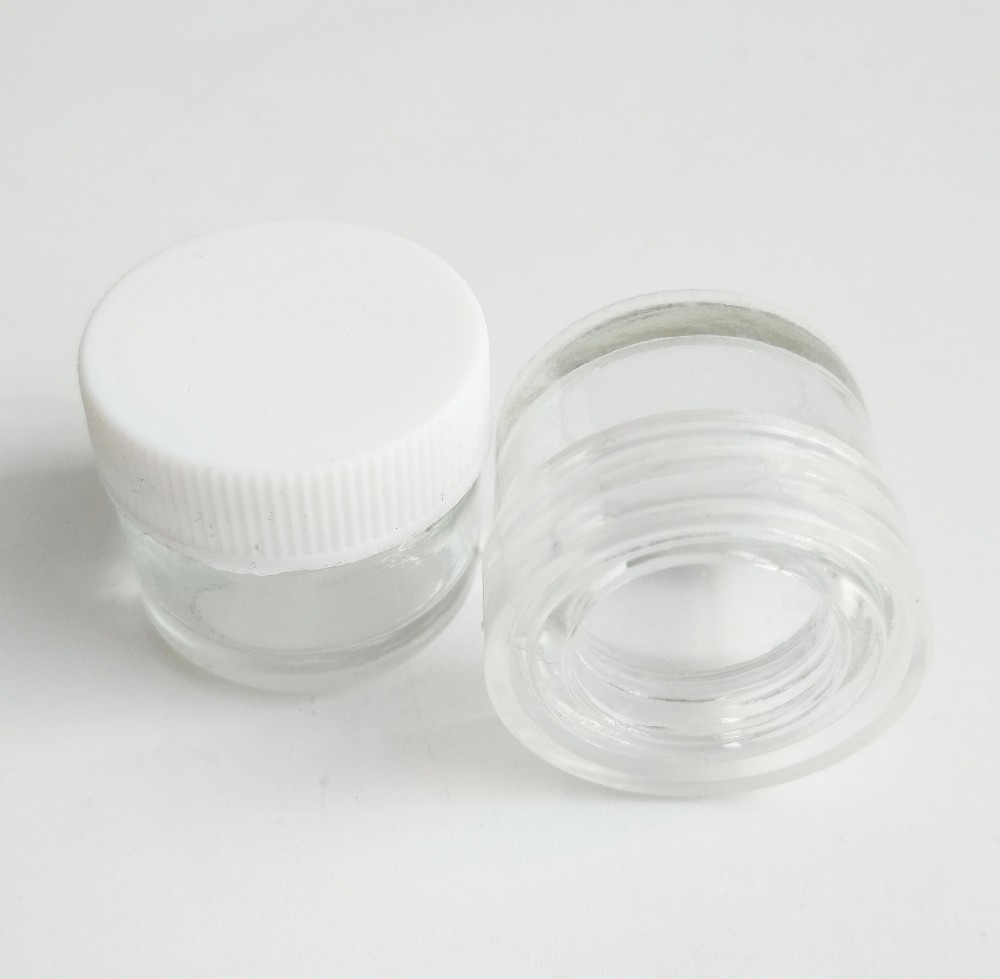 5ml glass bottle with white balck lid for cbd container