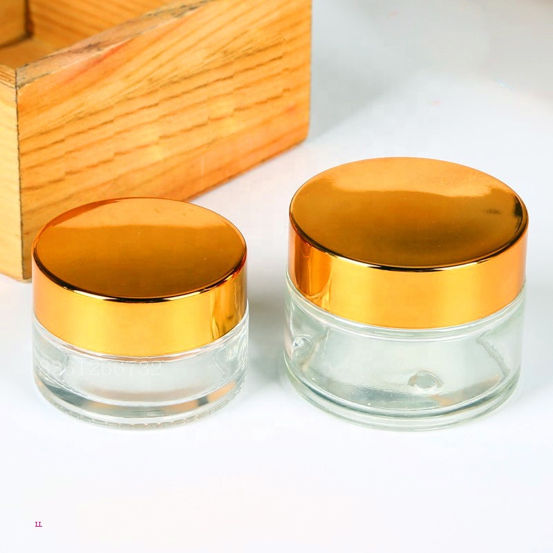 5ml glass clear mini cosmetic jars container  with lids hand cream packaging