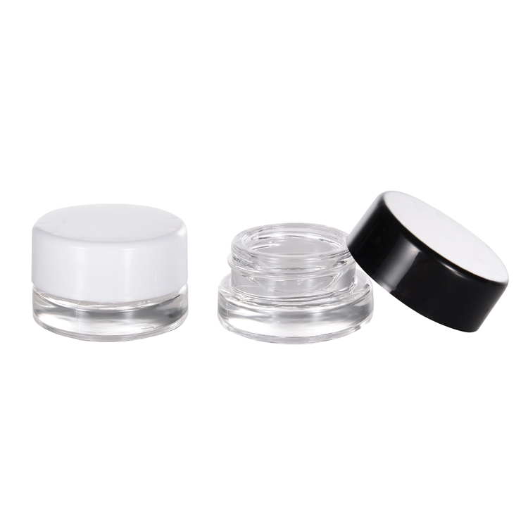 5ml glass jar black glass jar storage glass CBD jar with CR lid