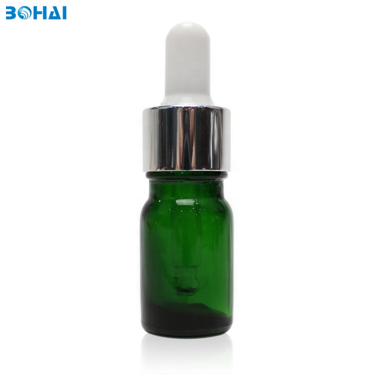 5ml green essential oil bottle olive oil bottle for skin care packaging glass jars and bottles