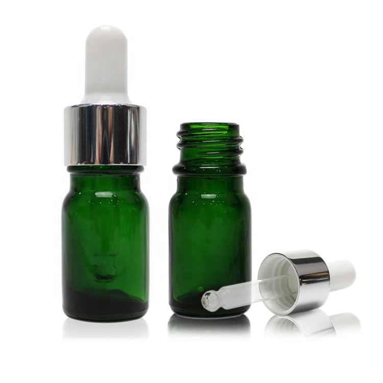 5ml green essential oil bottle olive oil bottle for skin care packaging glass jars and bottles