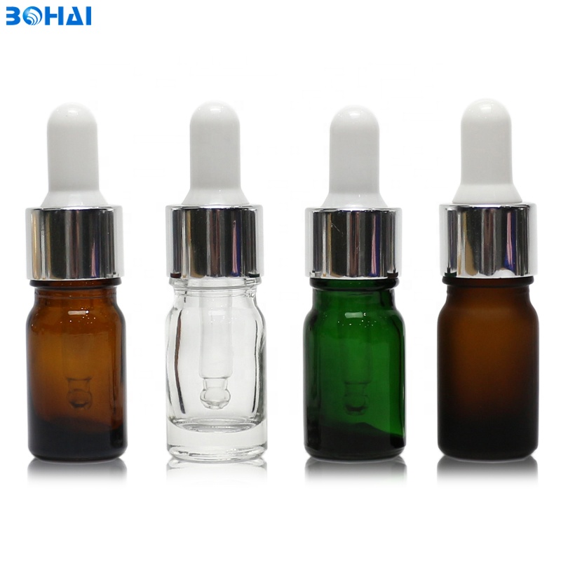5ml green essential oil bottle olive oil bottle for skin care packaging glass jars and bottles