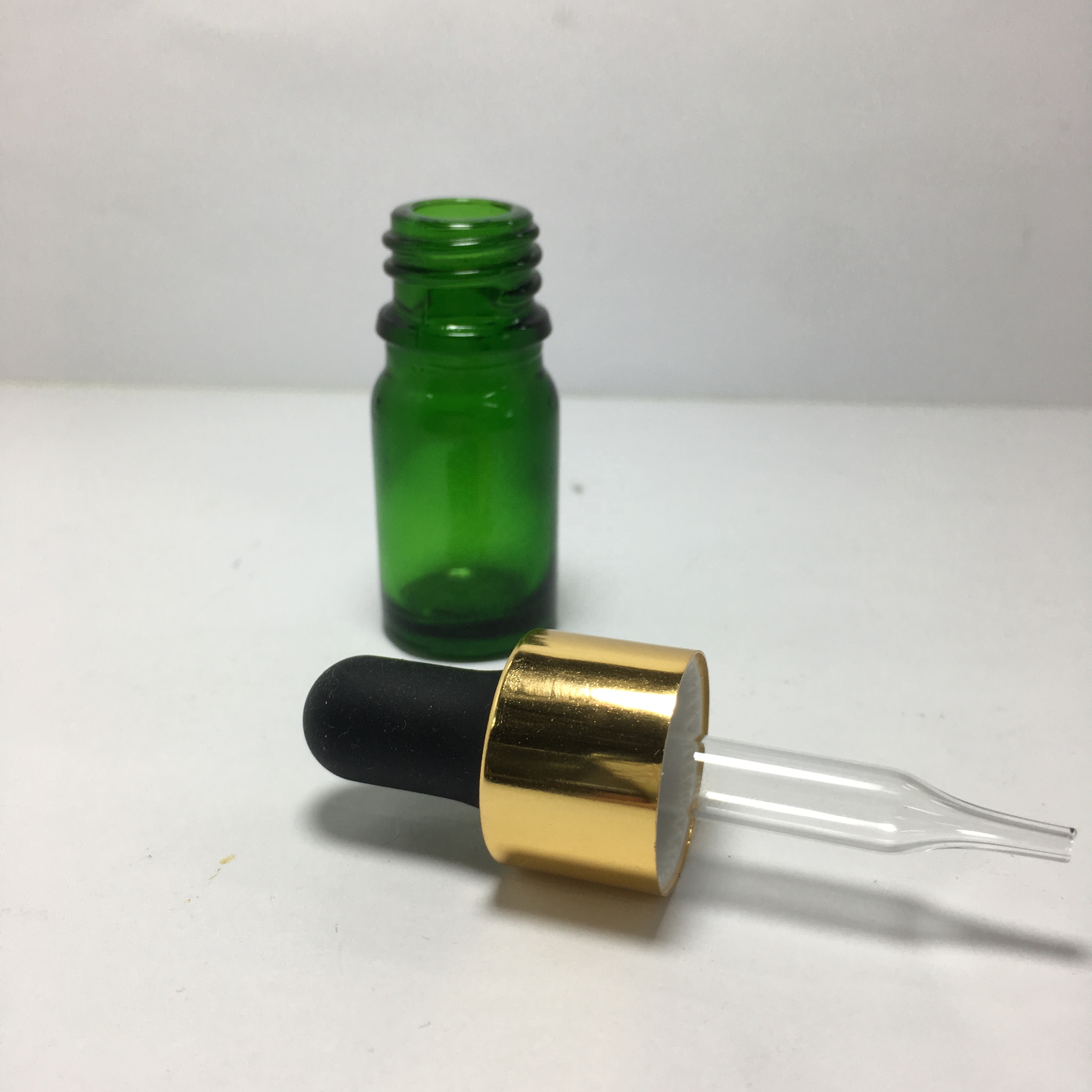 5ml green essential oil glass bottle with gold dropper, glass bottles for essential oils,5ml 10ml 15ml 20ml 30ml 50ml 100ml