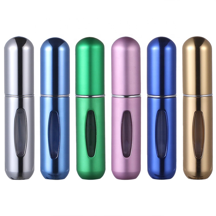 5ml mini aluminous rechargeable self-pumping bottom filling perfume bottle portable dispensing bottle spray bottle