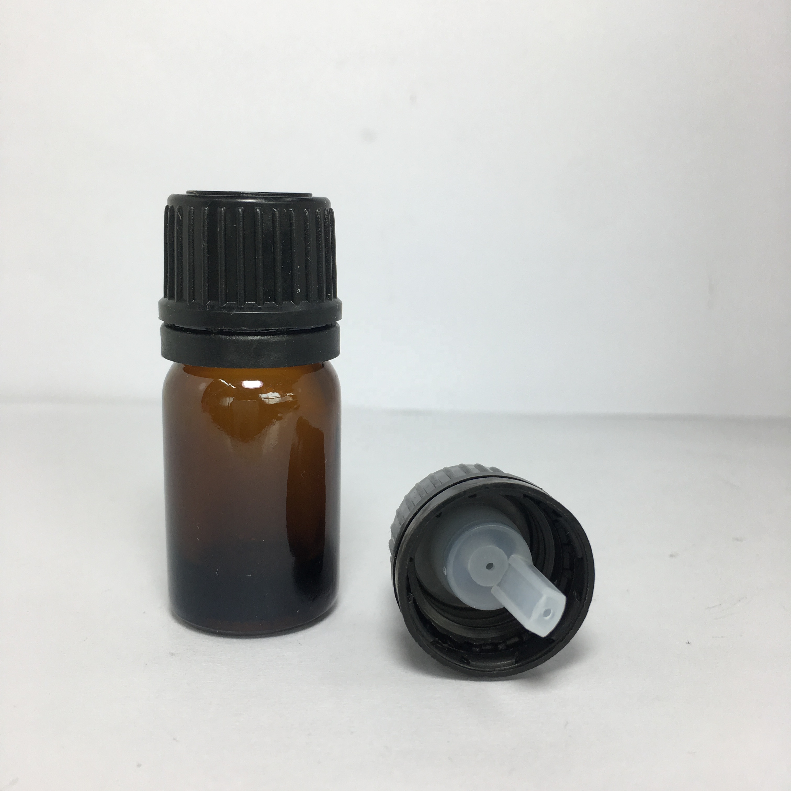 5ml mini amber essential oil glass dropper bottle for cosmetics containers