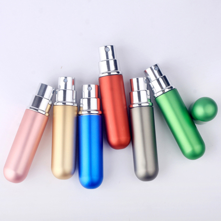 5ml mini travel pocket refillable aluminum empty atomizer spray glass perfume bottle