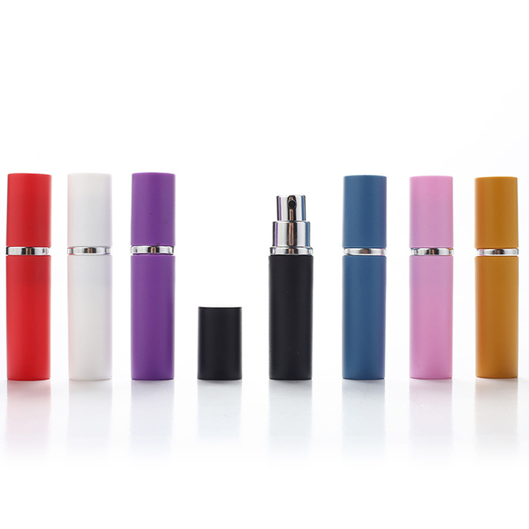 5ml mulit-color aluminum perfume atomizer with glass inner