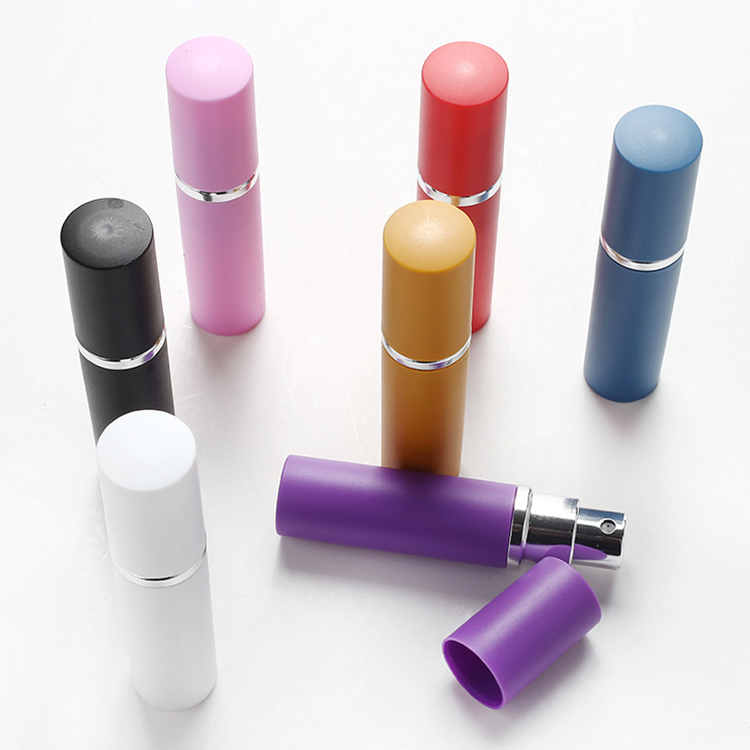 5ml mulit-color aluminum perfume atomizer with glass inner
