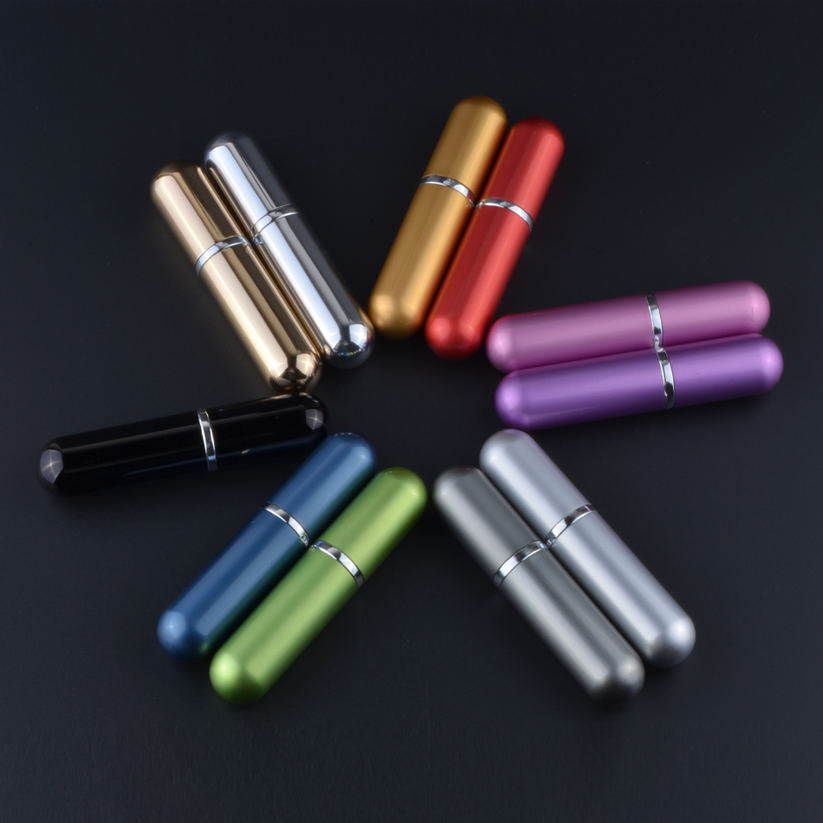 5ml refillable travel aluminum empty glass perfume bottle