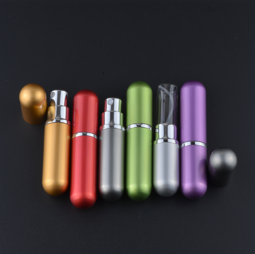 5ml refillable travel aluminum empty glass perfume bottle