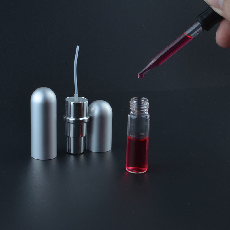 5ml refillable travel aluminum empty glass perfume bottle