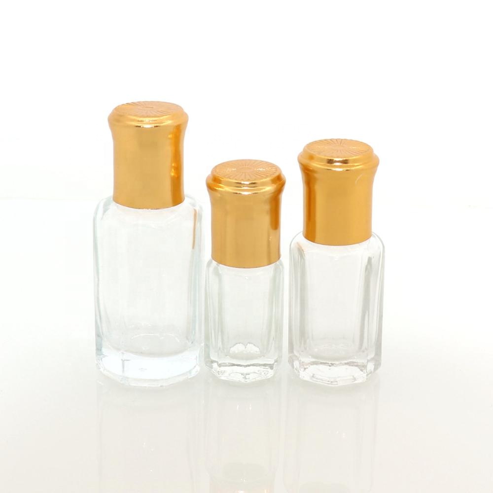5ml roll on glass bottle 3ml 5ml with gold cap and metal/glass roller ball for attar oil packaging arabian perfume oil bottles