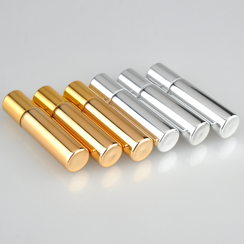 5ml shiny UV color essential oil glass roll on bottle With Stainless Steel Roller ball