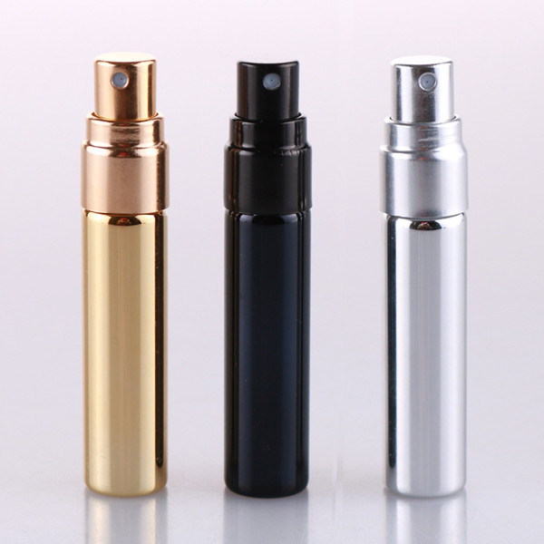 5ml shiny UV gold silver glass spray perfume bottle,electroplating essential oil glass vial with sprayer