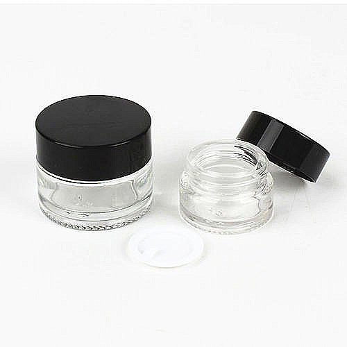 5ml small clear glass jar Hemp oil containers  with plastic lid