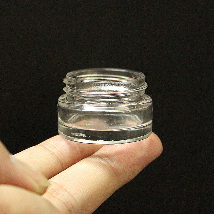 5ml small clear glass jar Hemp oil containers with plastic lid
