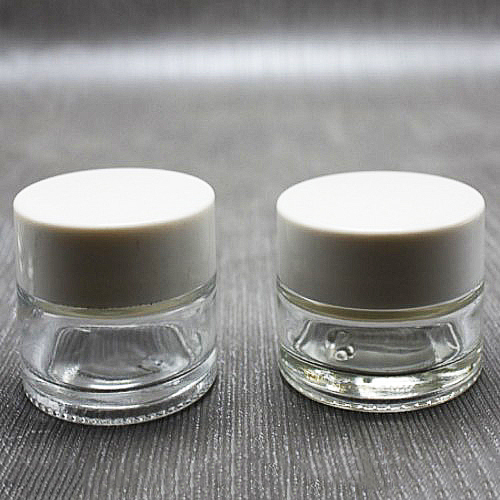 5ml small clear glass jar Hemp oil containers with plastic lid