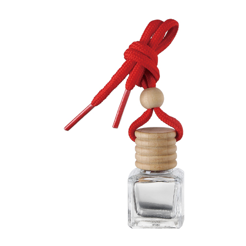 5ml square clear empty car hanging glass perfume bottle with screw lid