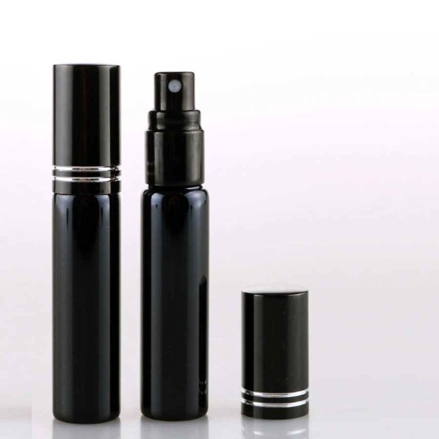 5ml wholesale Refillable UV Plating Roll On gold black Glass Roller Bottle For Perfume essential oil