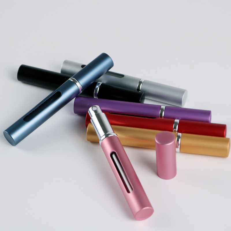 5ml window metal shell glass spray perfume bottle with silver sprayer