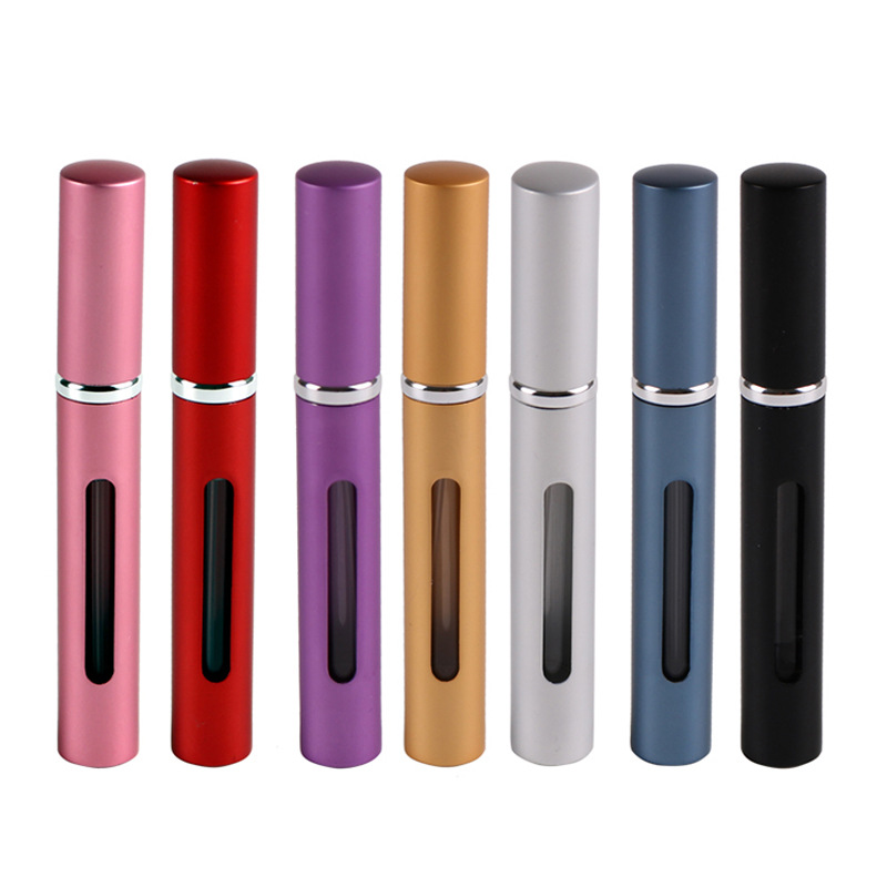 5ml window metal shell glass spray perfume bottle with silver sprayer