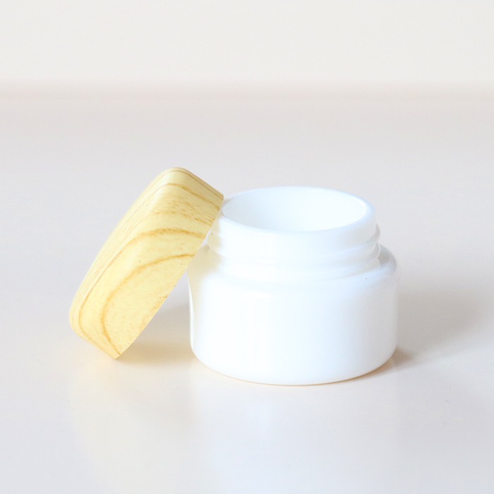 5ml wooden lid color uv gel plastic paint pot wholesale nail supplies cosmetic jar for bamboo