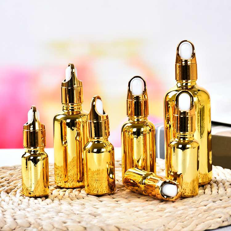 5ml10ml 20ml 30ml 50ml 100ml luxury gold glass basket dropper bottle for essential oil