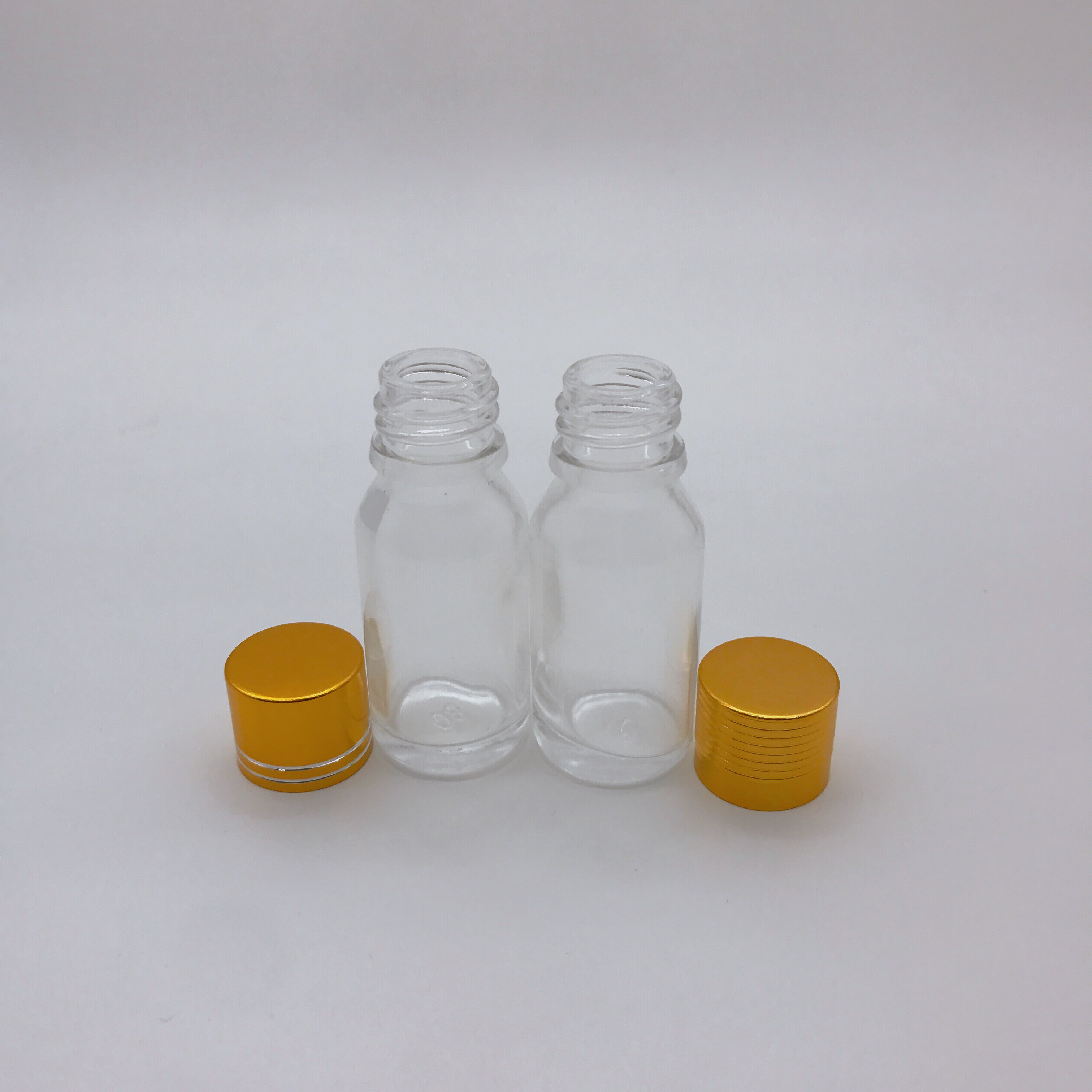 5ml10ml15ml20ml Transparent Glass Essential Oil Bottle Silver Thread Rolling Cover