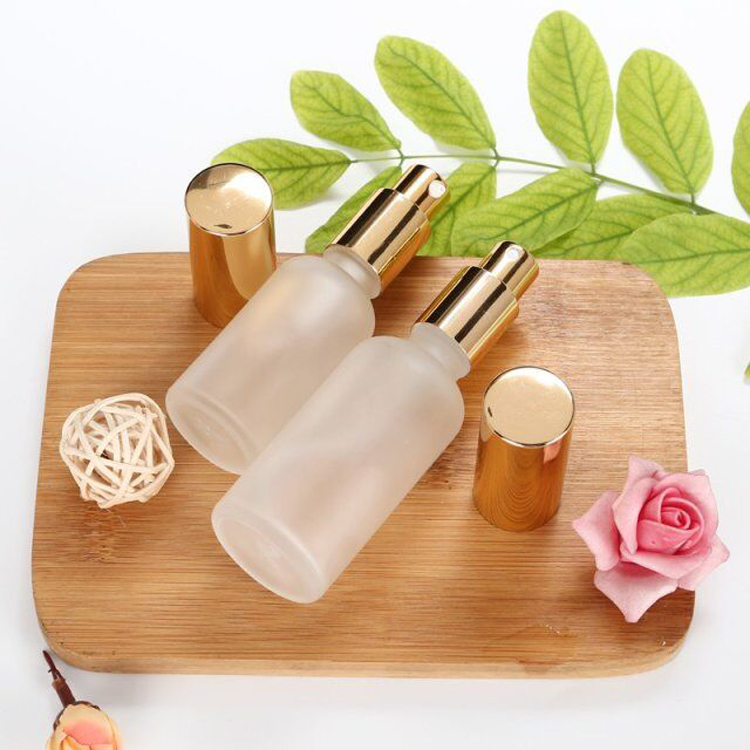 5ml2oz15ml30ml15ml50ml 50ml Bottle Spray Non Plastic Bottle Screen Printing with Anodized aluminum gold cover