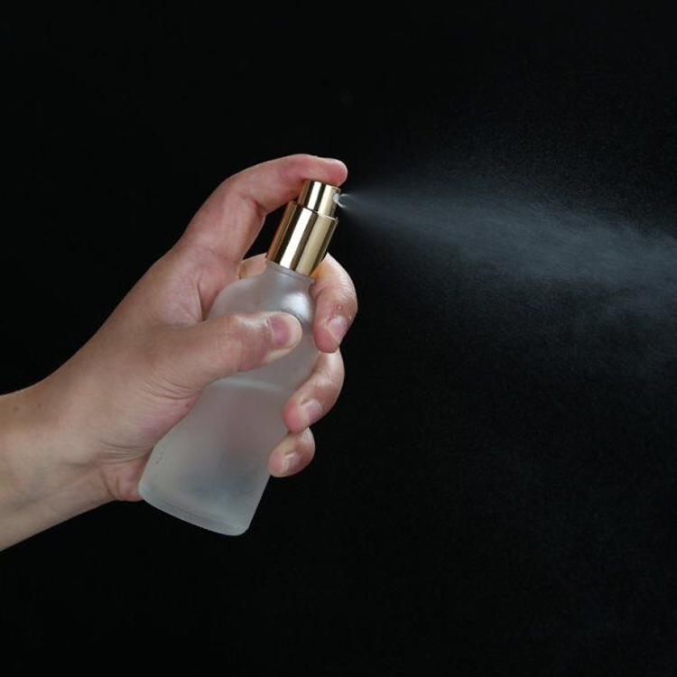 5ml2oz15ml30ml15ml50ml 50ml Bottle Spray Non Plastic Bottle Screen Printing with Anodized aluminum gold cover