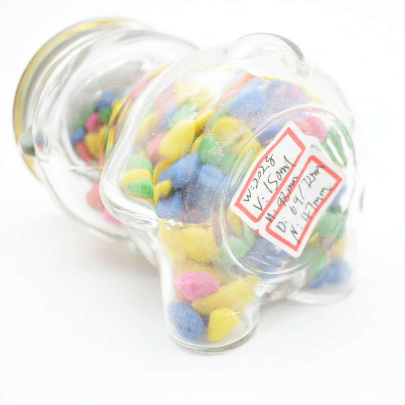 5oz 150ml Clear Teddy Bear Glass Jar Honey Candy Jar With Screw Cap