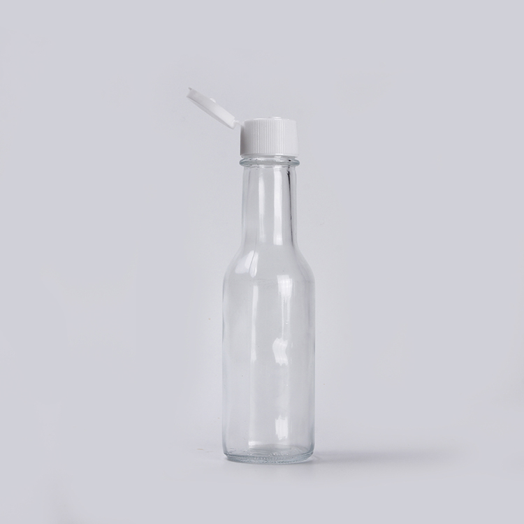 5oz 150ml Glass Food Storage Bottle Glass Chilli Hot Sauce Bottle with Seal Cap Soy Sauce Woozy Glass Bottle