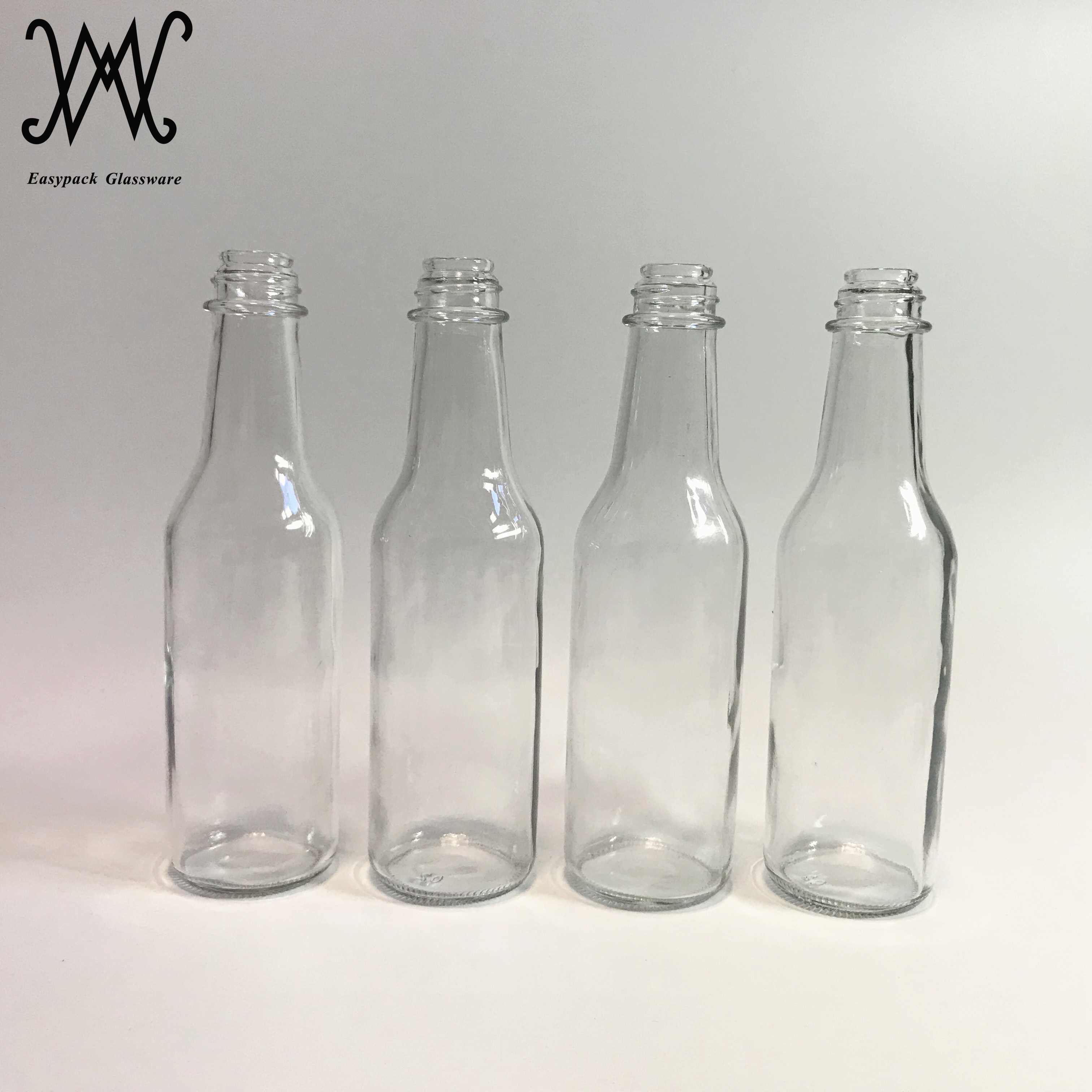 5oz 150ml hot sauce woozy glass bottle with leak proof screw cap and dripper insert