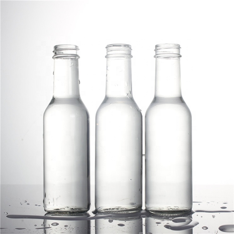 5oz 5 oz flint clear glass empty 150ml woozy hot sauce bottle ketchup sauce chili vinegar glass bottles