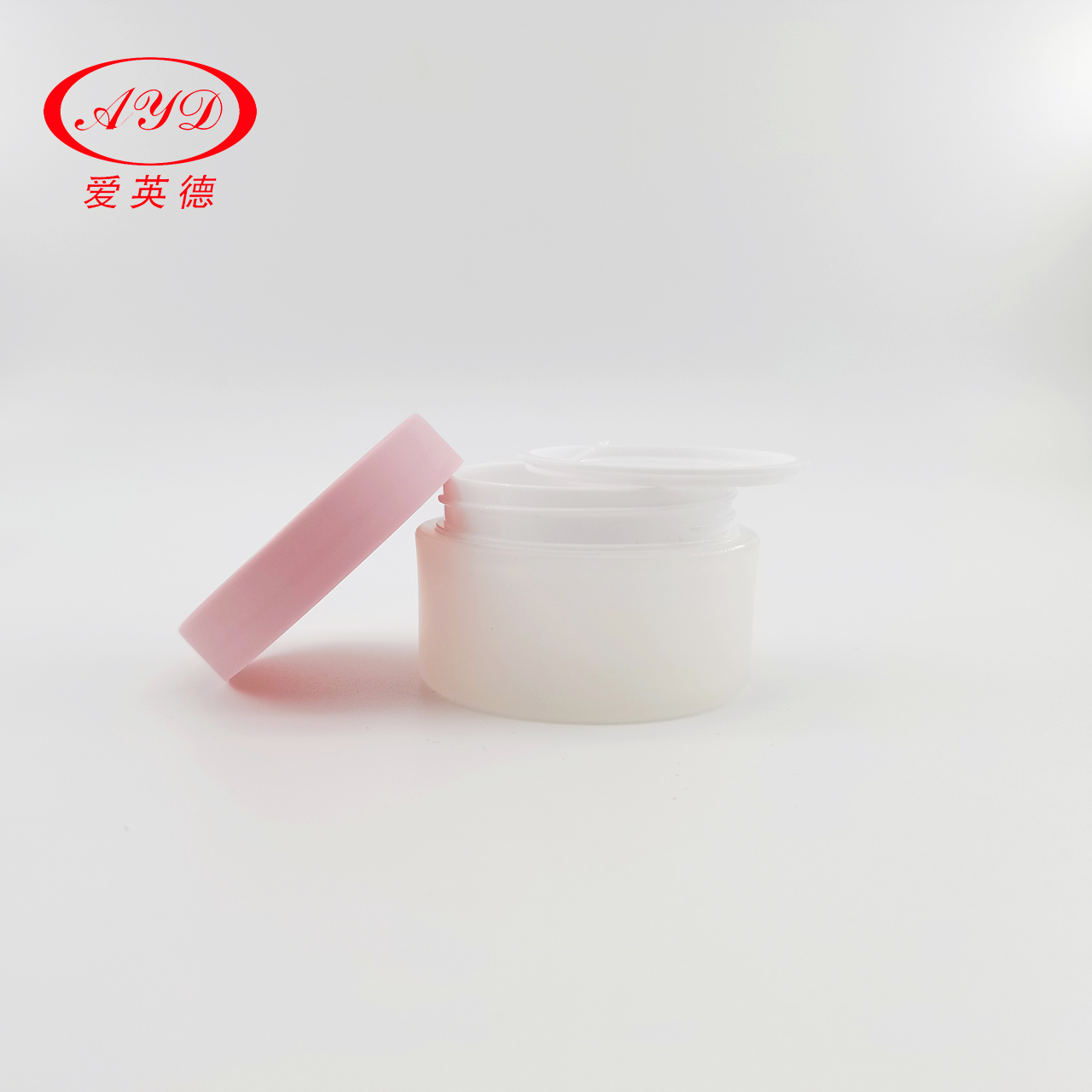 5oz 6oz 8oz PP Plastic Jar Double Layers Hair Conditioner Container With Pink Cap