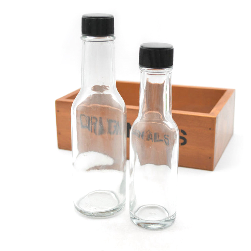 5oz HOT SAUCE BOTTLES PREMIUM QUALITY Woozy Glass Bottle
